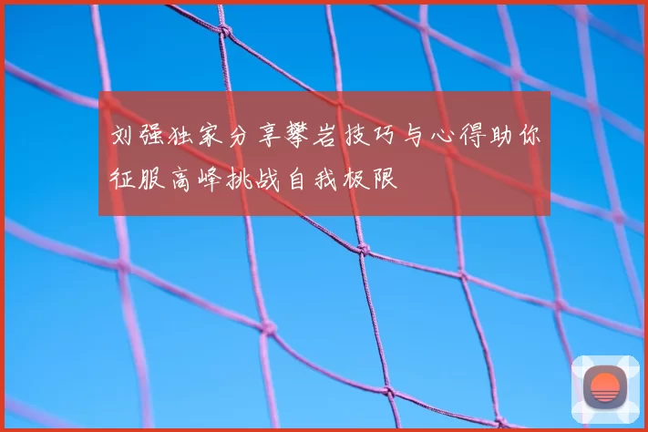 刘强独家分享攀岩技巧与心得助你征服高峰挑战自我极限