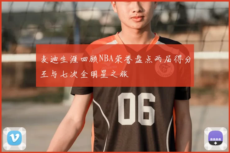 麦迪生涯回顾NBA荣誉盘点两届得分王与七次全明星之旅